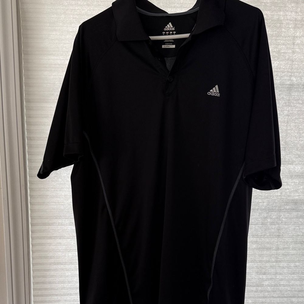 adidas Black Men’s Polo Shirt with Subtle Logo